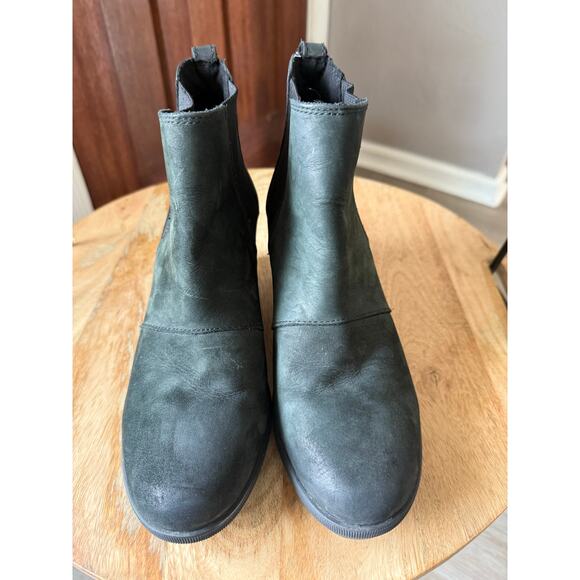 Sorel Joan Of Arctic Wedge II Chelsea Booties, Black, Leather, Women’s size 10 - Picture 2 of 9